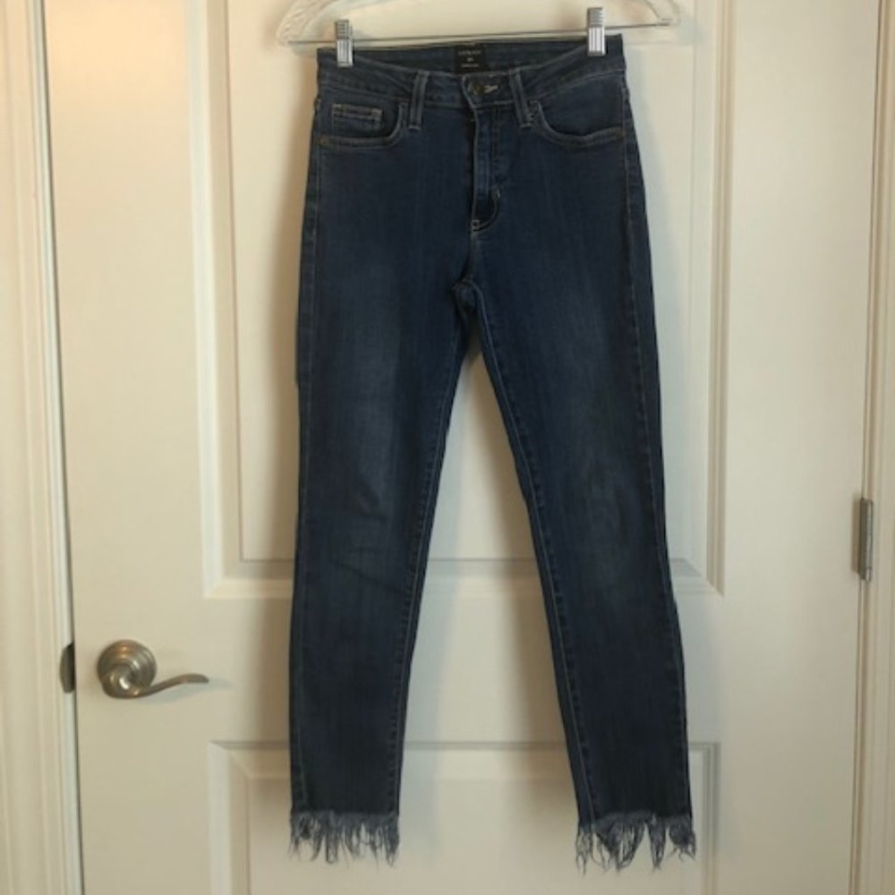 JUST BLACK DENIM JEANS WITH FRINGE
